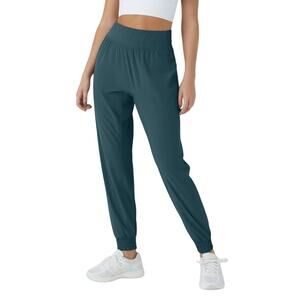 Halara High Waisted Hiking Joggers Elastic Waistband Midnight Teal Womens SP NWT